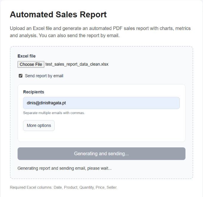 PDF Automation Report project screenshot